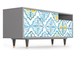 Móvel De Tv* Mueble de TV - 125х56х41 cm - T7 - Portugese tiles, Cinza Cinzento