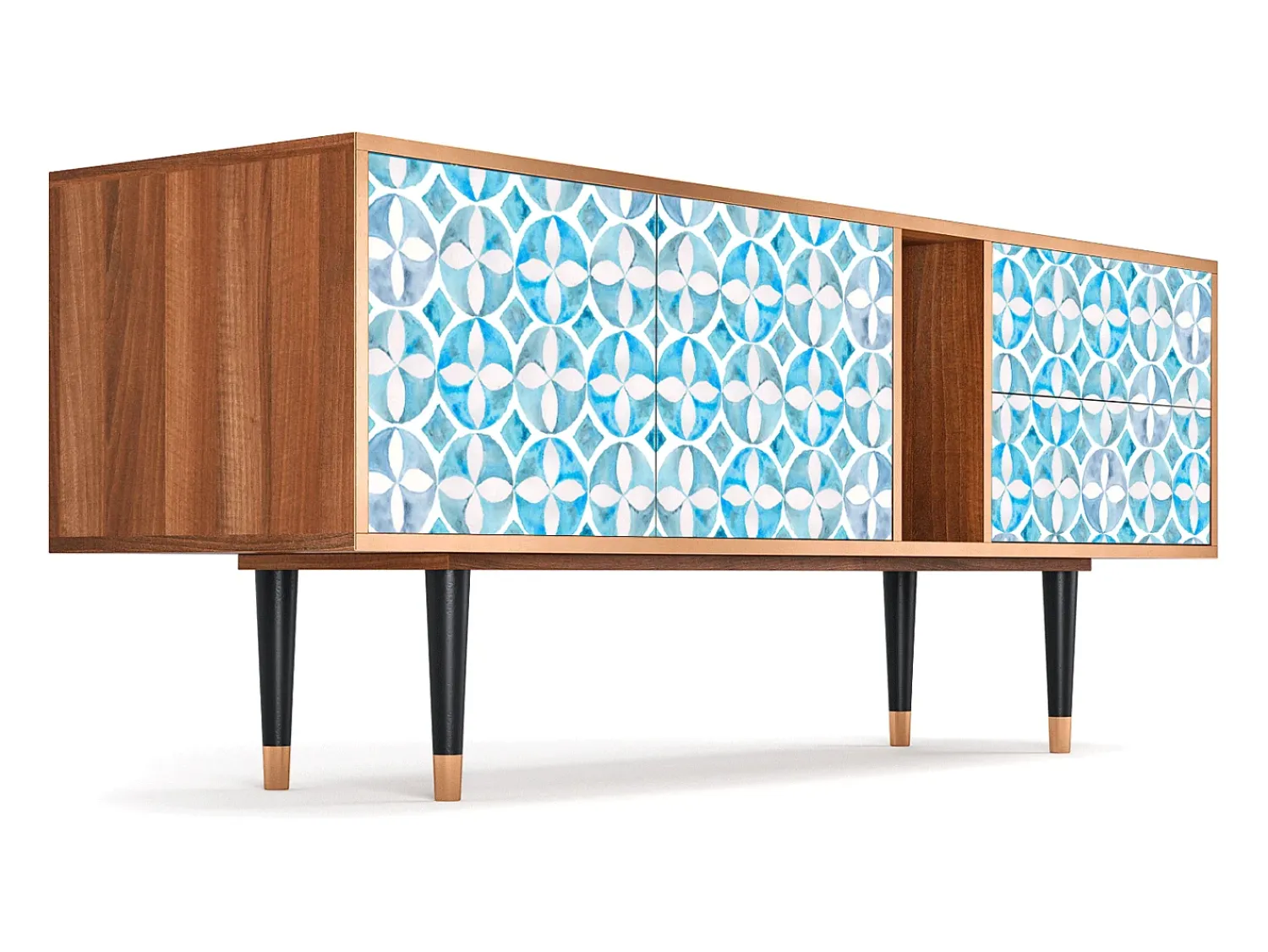 Móvel De Tv* Mueble de TV - 170х69х48 cm - T1 - Porto Mood, Nogueira Castanho