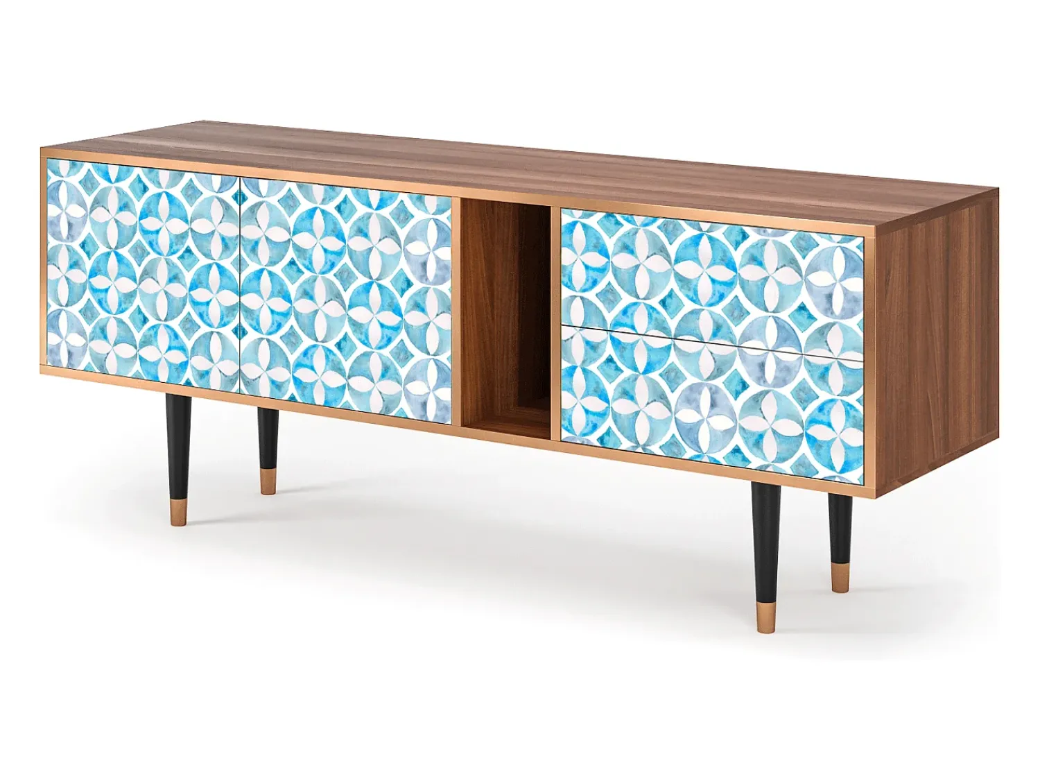 Móvel De Tv* Mueble de TV - 170х69х48 cm - T1 - Porto Mood, Nogueira Castanho