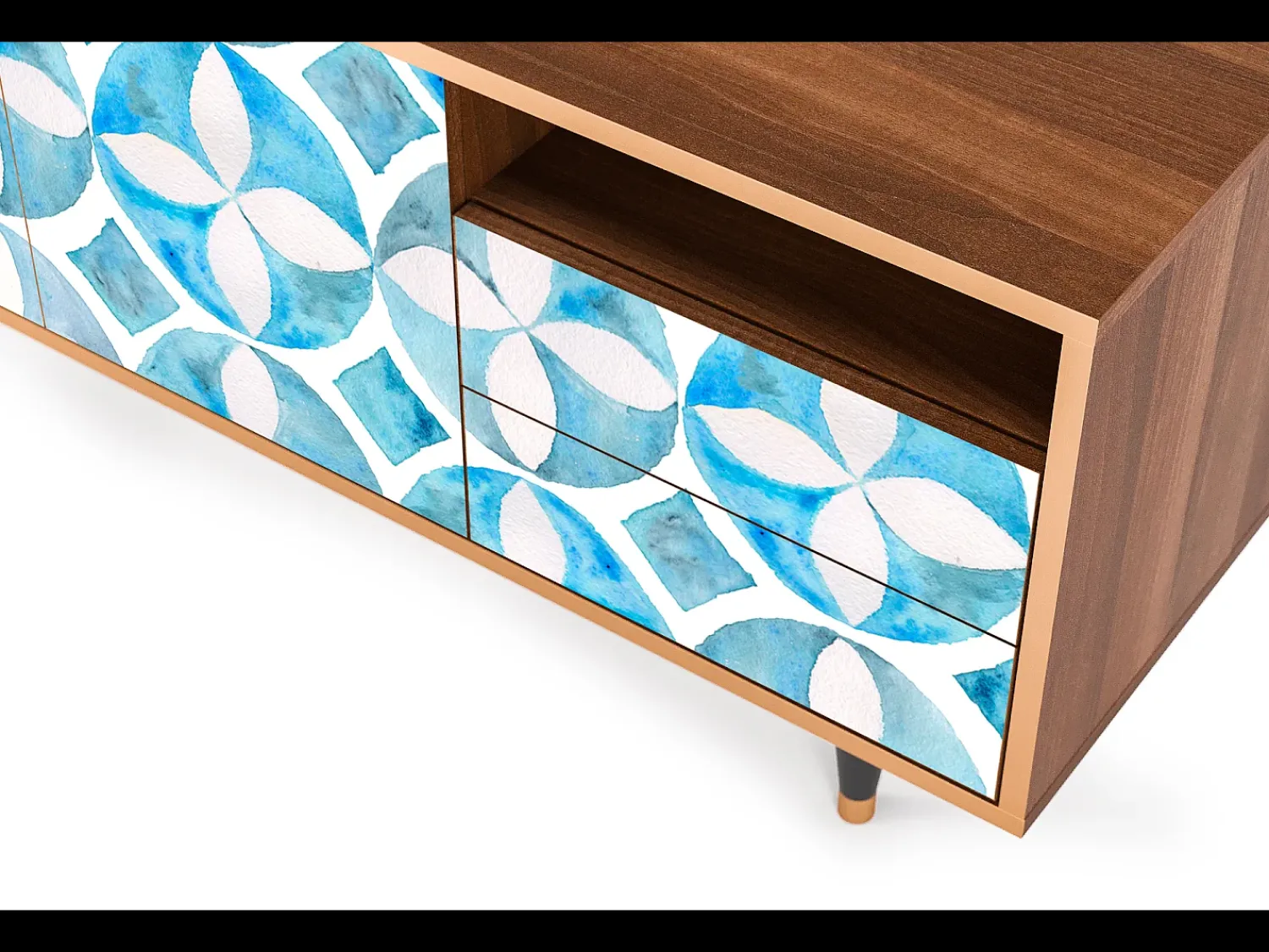 Online Mueble de TV - 125х56х41 cm - T7 - Porto Mood, Nogueira Castanho