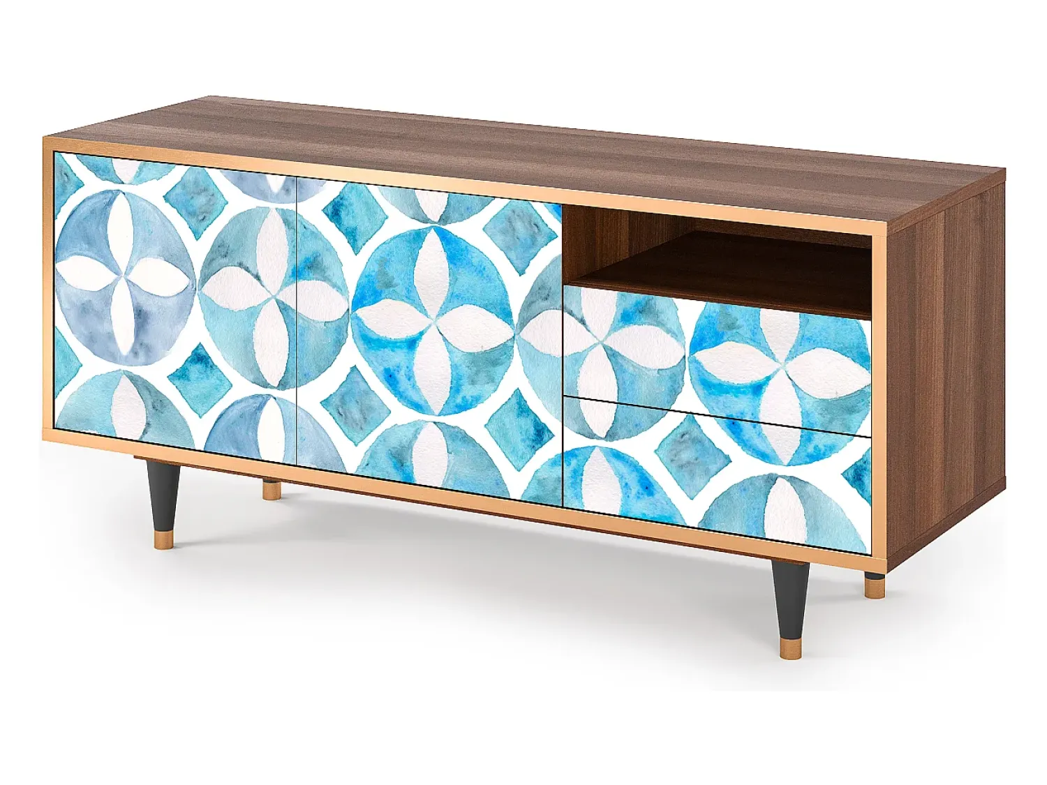 Online Mueble de TV - 125х56х41 cm - T7 - Porto Mood, Nogueira Castanho