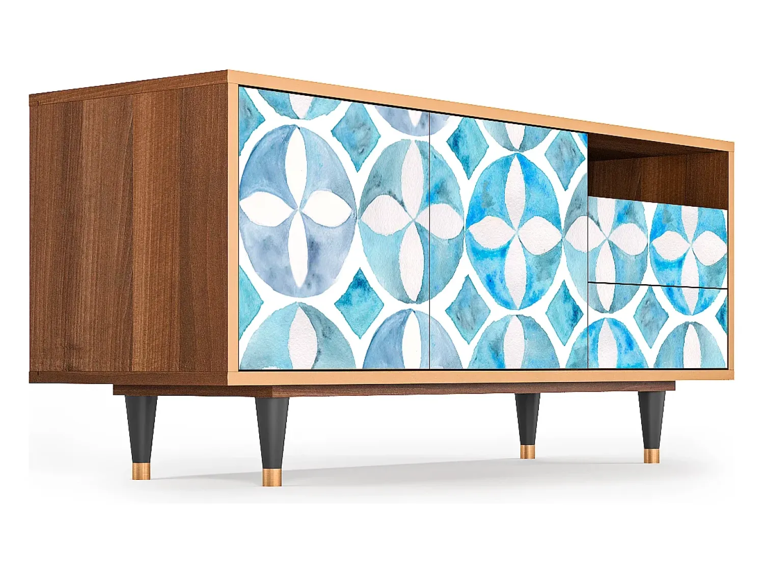 Online Mueble de TV - 125х56х41 cm - T7 - Porto Mood, Nogueira Castanho