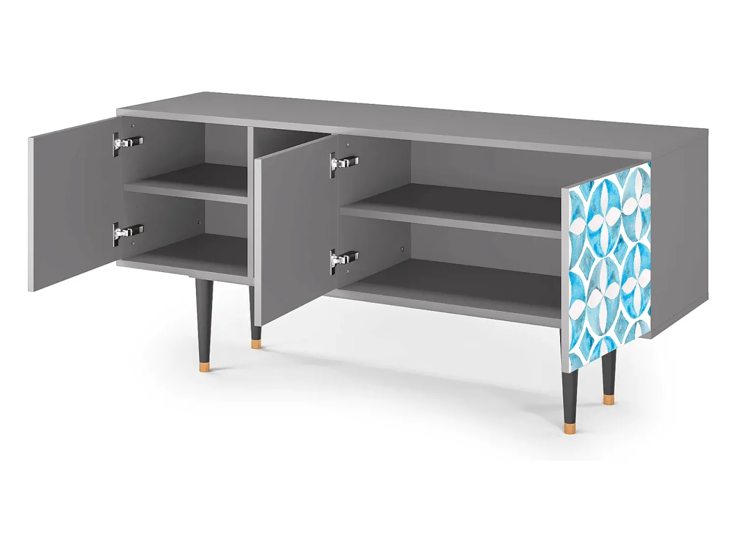 Online Mueble de TV - 150х69х41 cm - T5 - Porto Mood, Cinza Cinzento