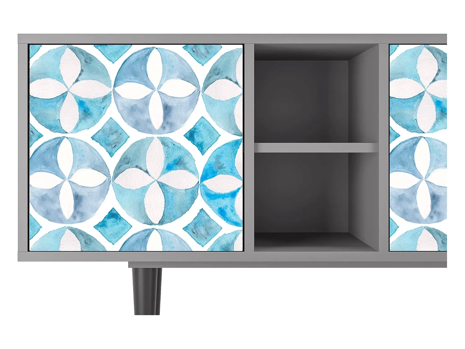 Online Mueble de TV - 150х69х41 cm - T5 - Porto Mood, Cinza Cinzento