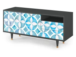 Móvel De Tv* Mueble de TV - 125х56х41 cm - T7 - Porto Mood, Antracite Cinza antracite