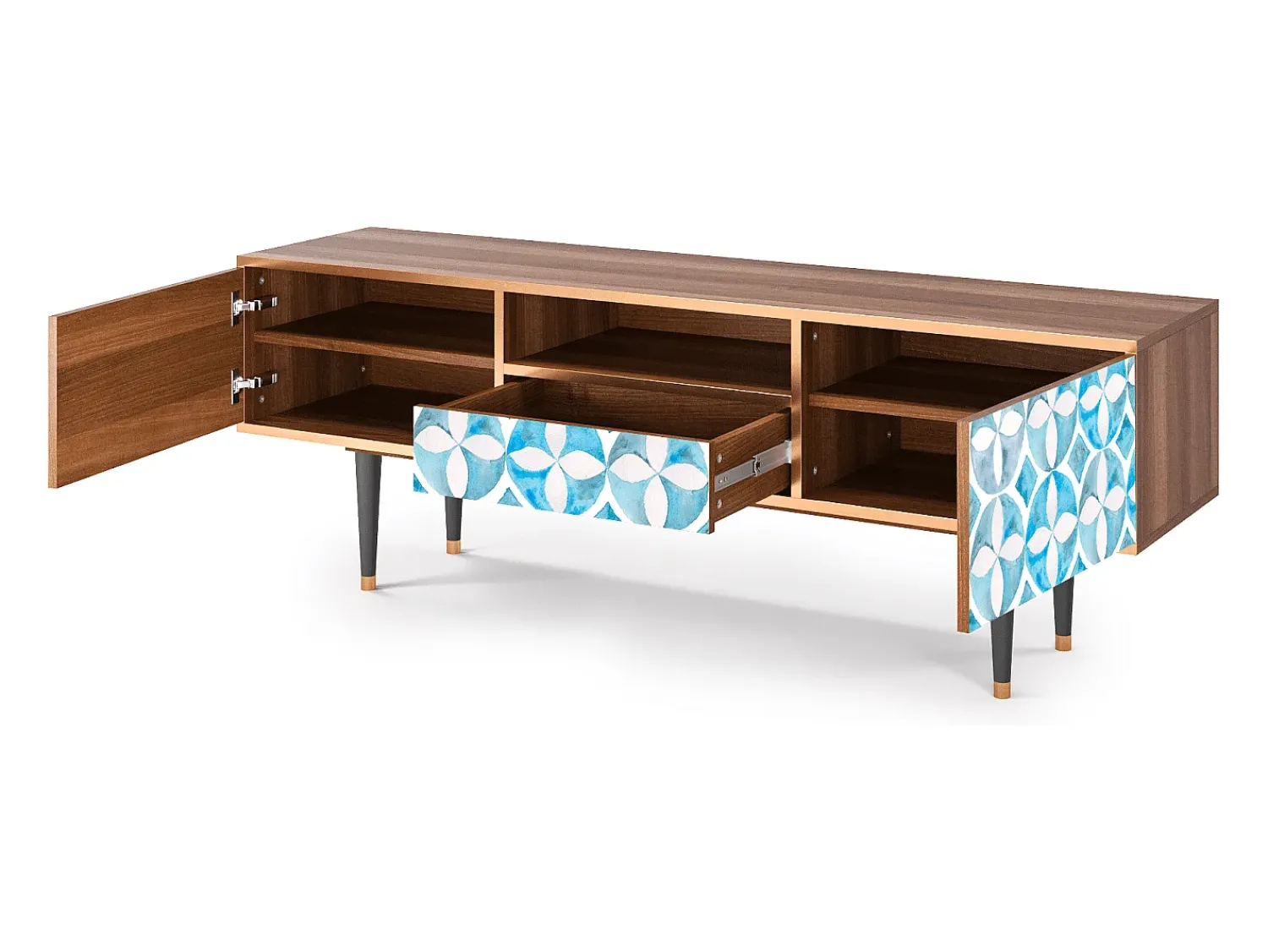 Mueble de TV - 170х59х41 cm - T6 - Porto Mood, Nogueira^ Móvel De Tv