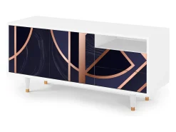 Sale Mueble de TV - 125х56х41 cm - T7 - Purple Temple, Branco Bege