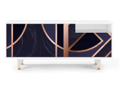 Sale Mueble de TV - 125х56х41 cm - T7 - Purple Temple, Branco Bege