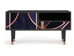 Móvel De Tv* Mueble de TV - 115х59х48 cm - T3 - Purple Temple, Antracite Cinza antracite