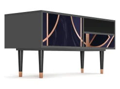 Móvel De Tv* Mueble de TV - 115х59х48 cm - T3 - Purple Temple, Antracite Cinza antracite