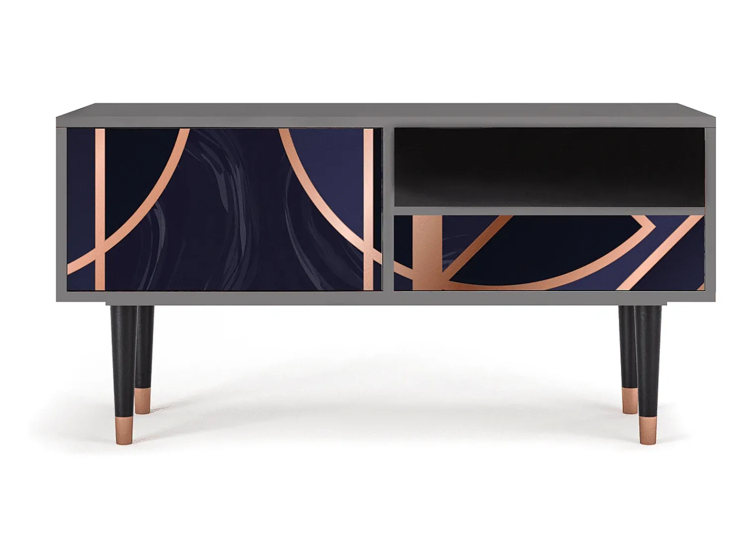 Móvel De Tv* Mueble de TV - 115х59х48 cm - T3 - Purple Temple, Areia Bege