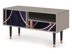 Móvel De Tv* Mueble de TV - 115х59х48 cm - T3 - Purple Temple, Areia Bege