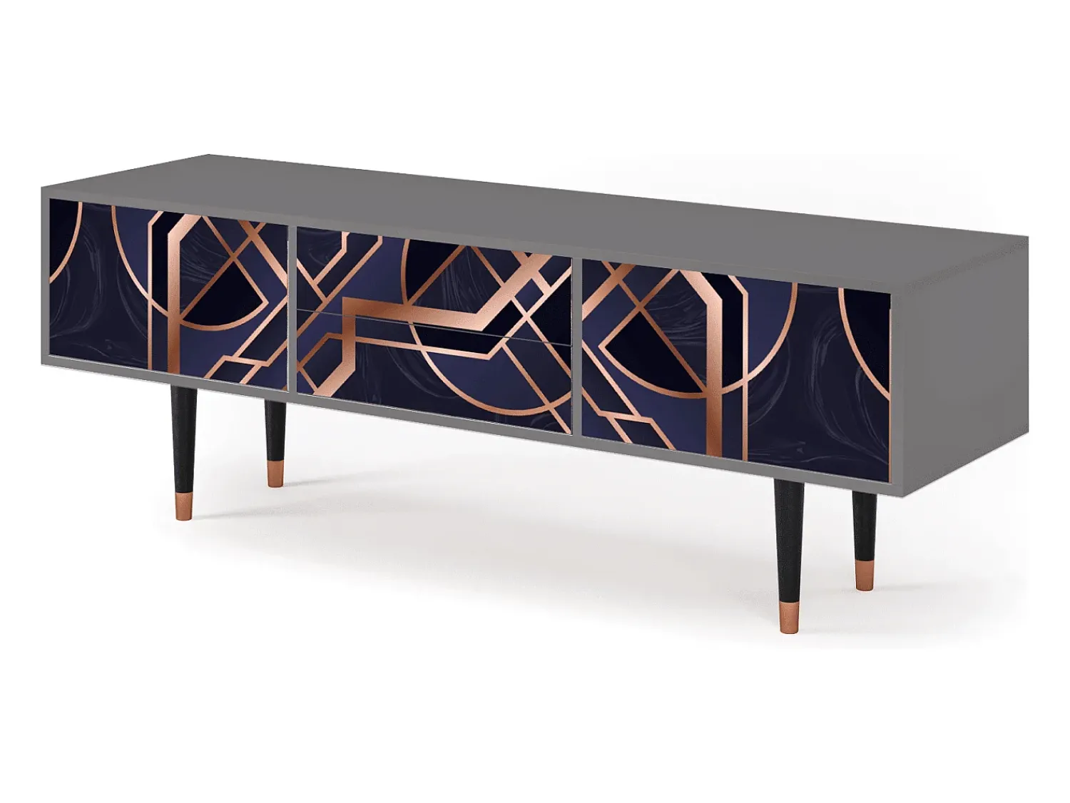 Best Mueble de TV - 170х59х48 cm - T4 - Purple Temple, Cinza Cinzento