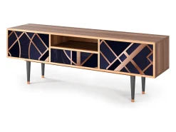 Móvel De Tv* Mueble de TV - 170х59х41 cm - T6 - Purple Temple, Nogueira Castanho
