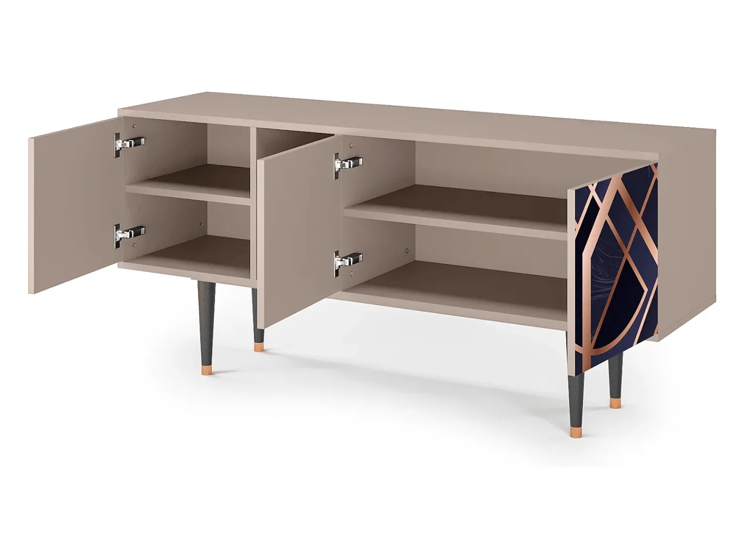 Móvel De Tv* Mueble de TV - 150х69х41 cm - T5 - Purple Temple, Latte Bege