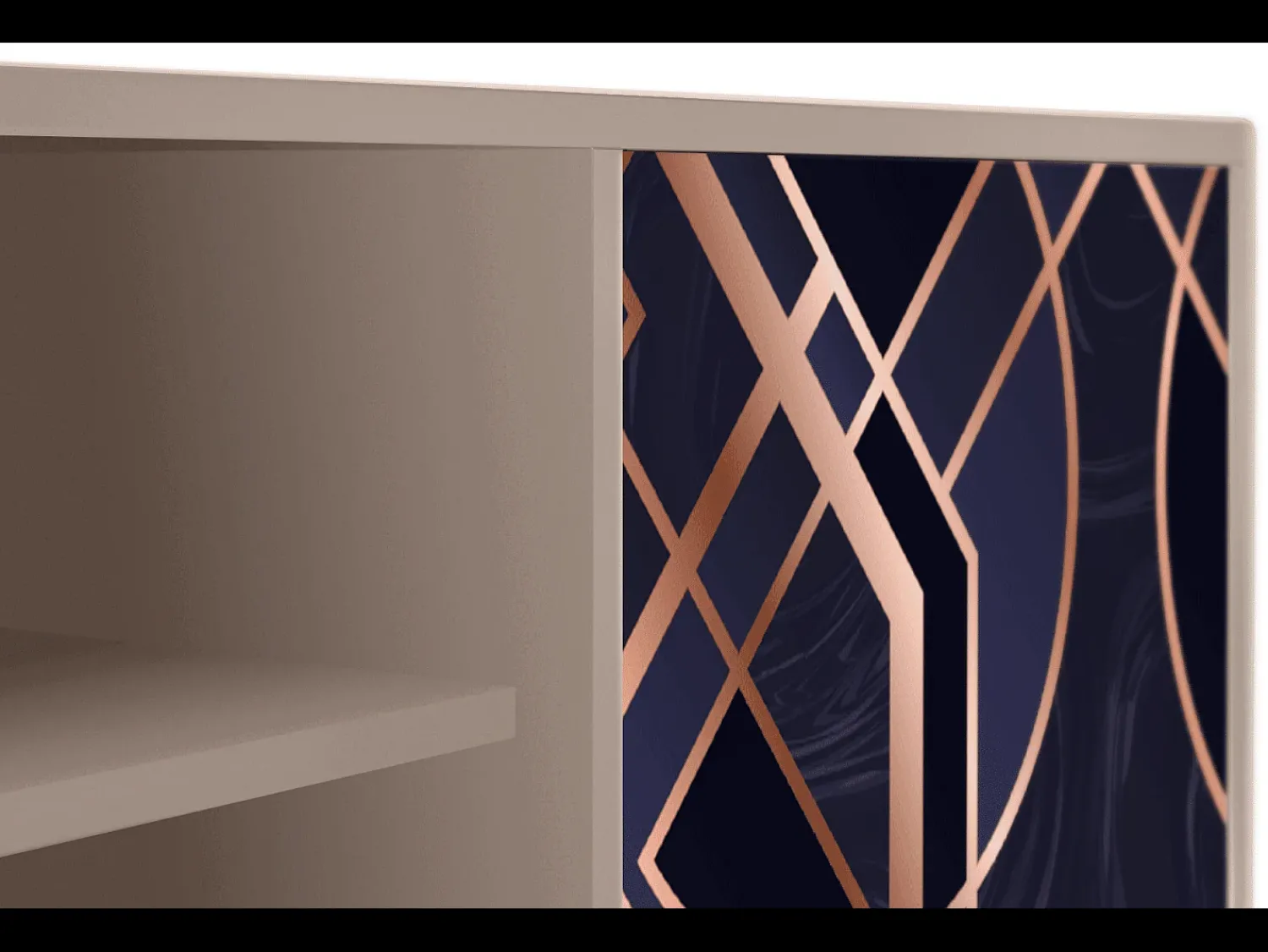 Online Mueble de TV - 170х69х48 cm - T2 - Purple Temple, Latte Bege