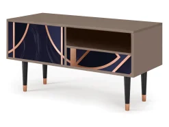 New Mueble de TV - 115х59х48 cm - T3 - Purple Temple, Latte Bege