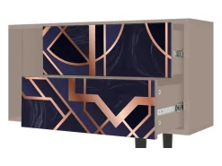 Móvel De Tv* Mueble de TV - 170х69х48 cm - T1 - Purple Temple, Latte Bege