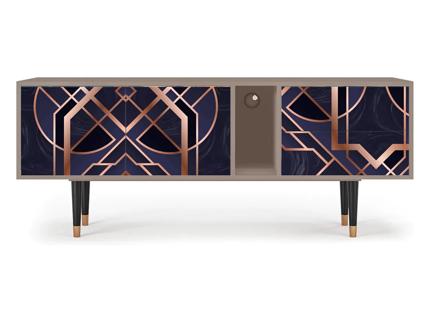 Móvel De Tv* Mueble de TV - 170х69х48 cm - T1 - Purple Temple, Latte Bege
