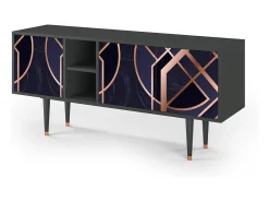 Móvel De Tv* Mueble de TV - 150х69х41 cm - T5 - Purple Temple, Antracite Cinza antracite