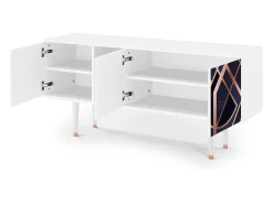 Móvel De Tv* Mueble de TV - 150х69х41 cm - T5 - Purple Temple, Branco Bege