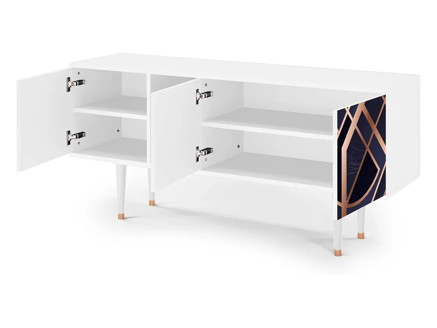 Móvel De Tv* Mueble de TV - 150х69х41 cm - T5 - Purple Temple, Branco Bege