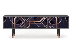 Móvel De Tv| Mueble de TV - 170х59х48 cm - T4 - Purple Temple, Antracite Cinza antracite