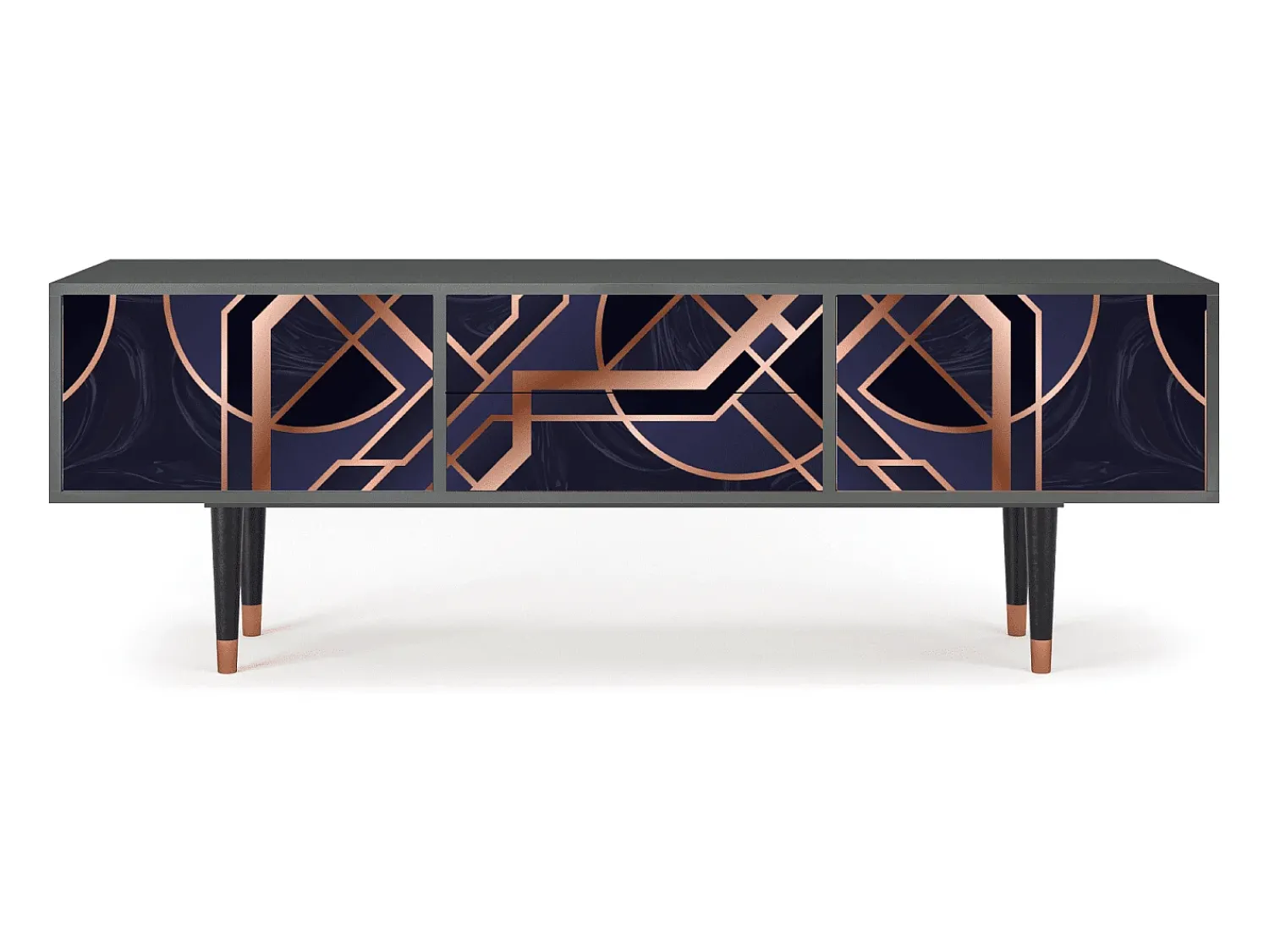 Móvel De Tv| Mueble de TV - 170х59х48 cm - T4 - Purple Temple, Antracite Cinza antracite