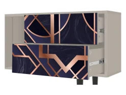 Móvel De Tv* Mueble de TV - 170х69х48 cm - T1 - Purple Temple, Areia Bege