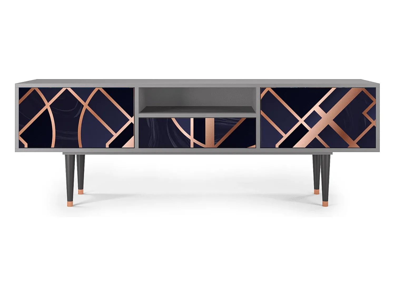 Móvel De Tv| Mueble de TV - 170х59х41 cm - T6 - Purple Temple, Cinza Cinzento