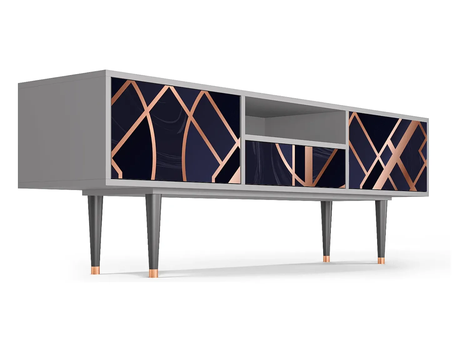 Móvel De Tv| Mueble de TV - 170х59х41 cm - T6 - Purple Temple, Cinza Cinzento