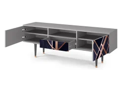 Móvel De Tv| Mueble de TV - 170х59х41 cm - T6 - Purple Temple, Cinza Cinzento