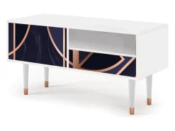 Mueble de TV - 115х59х48 cm - T3 - Purple Temple, Branco^ Móvel De Tv
