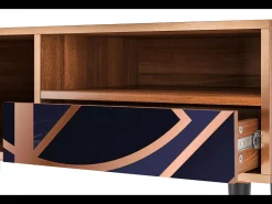 Móvel De Tv* Mueble de TV - 115х59х48 cm - T3 - Purple Temple, Nogueira Castanho