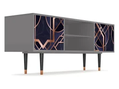 Móvel De Tv| Mueble de TV - 170х69х48 cm - T2 - Purple Temple, Cinza Cinzento
