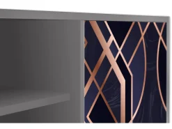 Móvel De Tv| Mueble de TV - 170х69х48 cm - T2 - Purple Temple, Cinza Cinzento