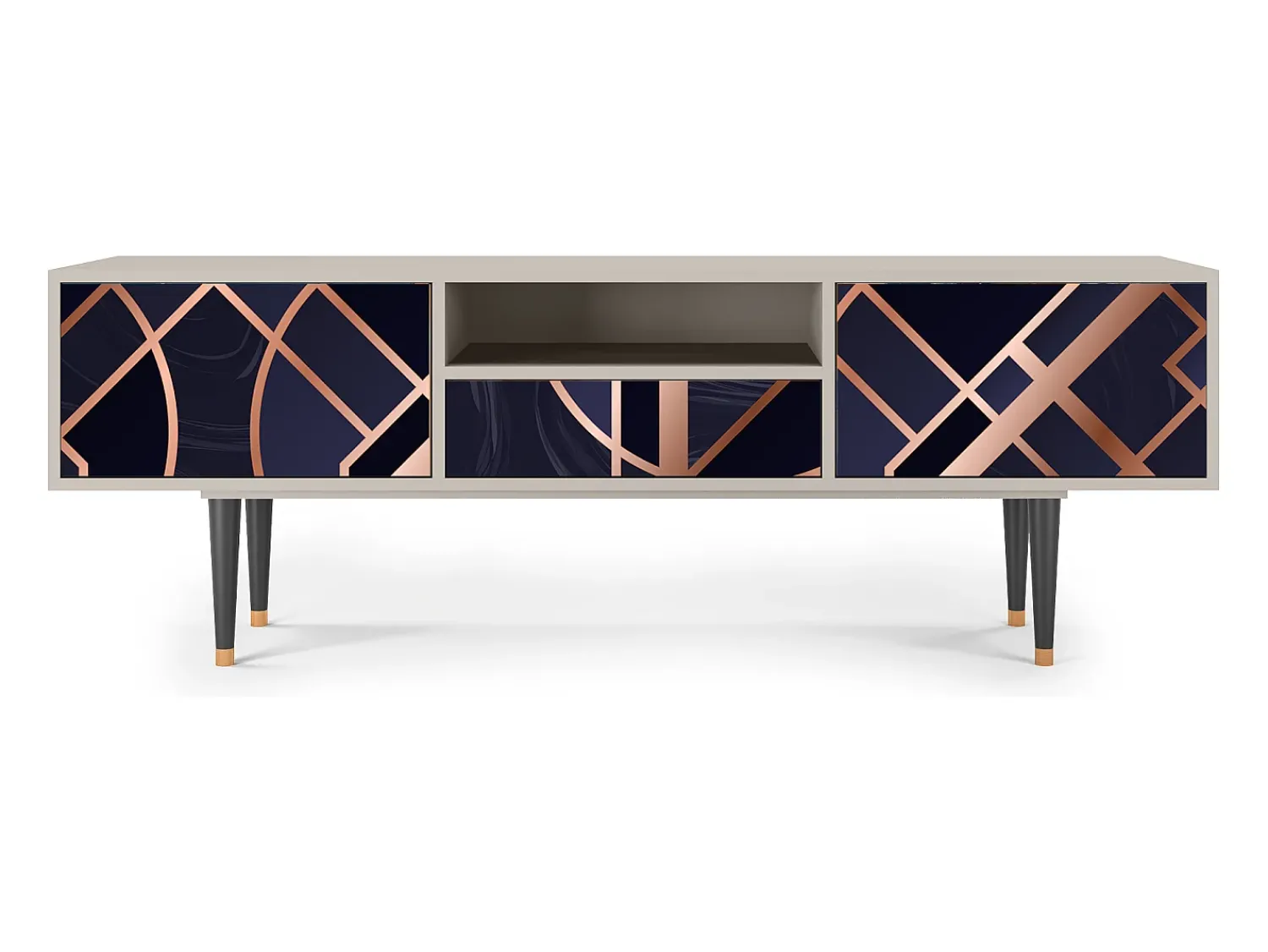 Móvel De Tv* Mueble de TV - 170х59х41 cm - T6 - Purple Temple, Areia Bege