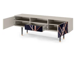 Móvel De Tv* Mueble de TV - 170х59х41 cm - T6 - Purple Temple, Areia Bege