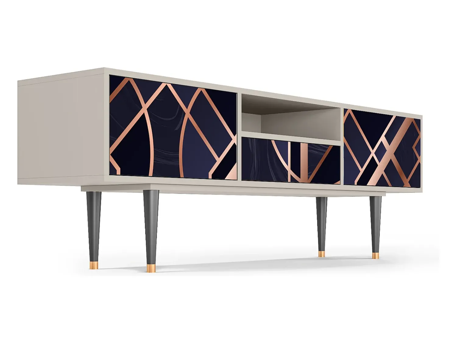 Móvel De Tv* Mueble de TV - 170х59х41 cm - T6 - Purple Temple, Areia Bege