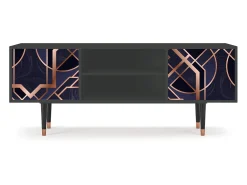 Móvel De Tv| Mueble de TV - 170х69х48 cm - T2 - Purple Temple, Antracite Cinza antracite