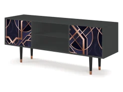 Móvel De Tv| Mueble de TV - 170х69х48 cm - T2 - Purple Temple, Antracite Cinza antracite
