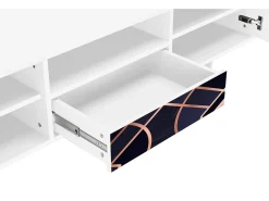 Móvel De Tv* Mueble de TV - 170х59х41 cm - T6 - Purple Temple, Branco Bege