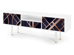 Móvel De Tv* Mueble de TV - 170х59х41 cm - T6 - Purple Temple, Branco Bege