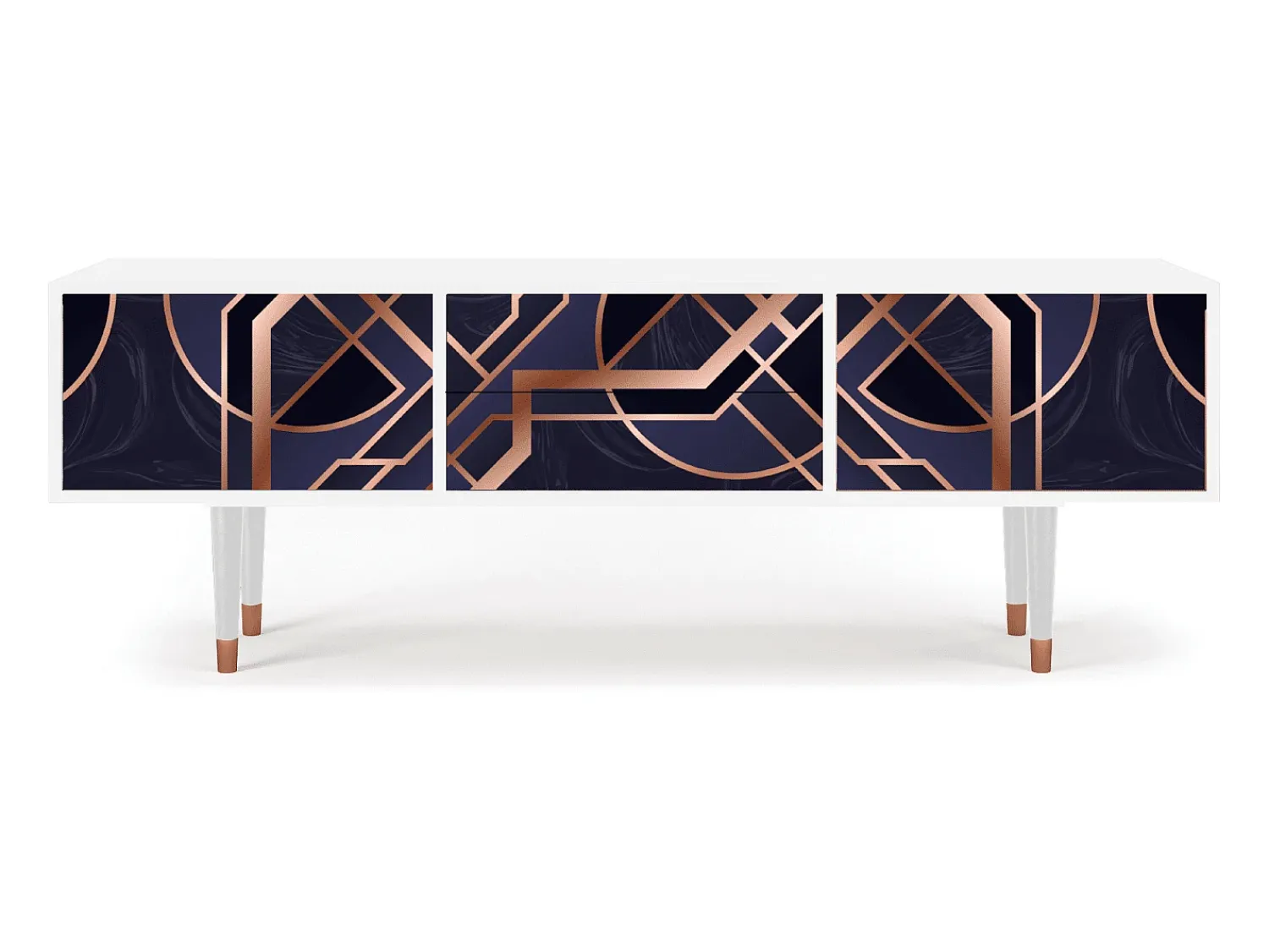 Móvel De Tv* Mueble de TV - 170х59х48 cm - T4 - Purple Temple, Branco Bege