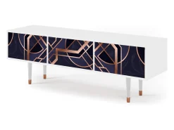 Móvel De Tv* Mueble de TV - 170х59х48 cm - T4 - Purple Temple, Branco Bege