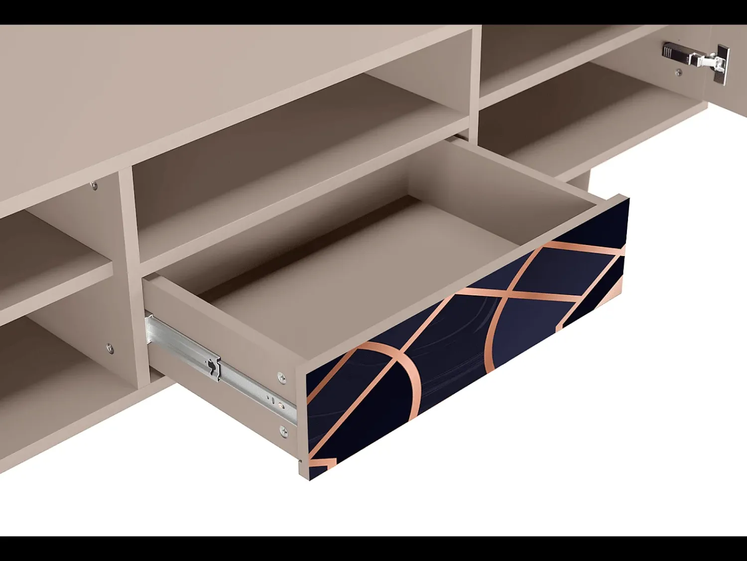 Sale Mueble de TV - 170х59х41 cm - T6 - Purple Temple, Latte Bege