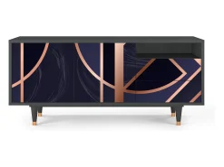 Hot Mueble de TV - 125х56х41 cm - T7 - Purple Temple, Antracite Cinza antracite