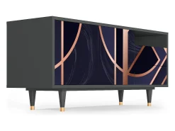 Hot Mueble de TV - 125х56х41 cm - T7 - Purple Temple, Antracite Cinza antracite
