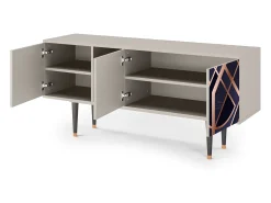 Clearance Mueble de TV - 150х69х41 cm - T5 - Purple Temple, Areia Bege