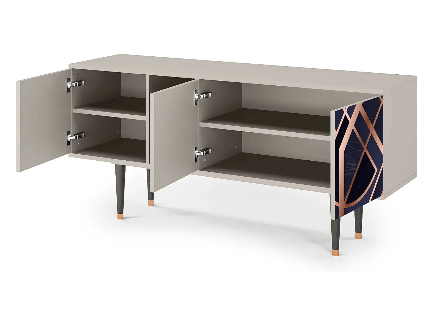 Clearance Mueble de TV - 150х69х41 cm - T5 - Purple Temple, Areia Bege